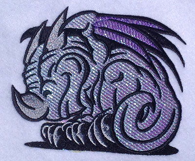 Embroidery Design: Monster Cartoon Mylar 5.05w X 4.12h