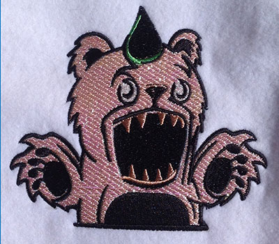 Embroidery Design: Monster Teddy Bear Mylar 5.05w X 4.43h