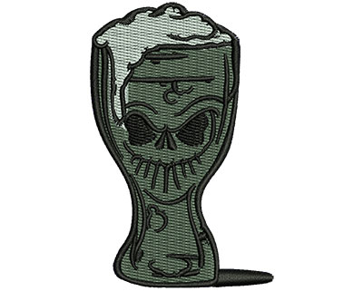 Embroidery Design: Skeleton Beer 1.93w X 3.03h