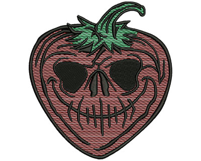 Embroidery Design: Evil Strawberry Mylar 4.60w X 5.07h