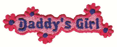Embroidery Design: Daddy's Girl3.32" x 1.26"
