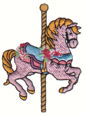 Embroidery Design: Carousel Horse2.15" x 2.99"