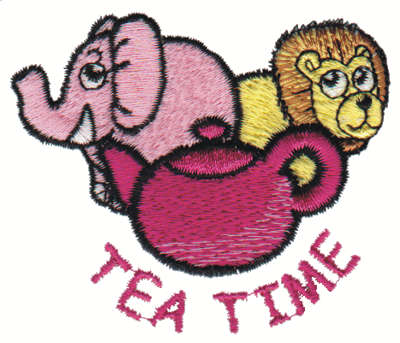 Embroidery Design: Tea Time2.99" x 2.56"