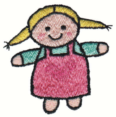 Embroidery Design: Stuffed Dolly2.87" x 2.99"