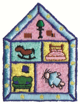 Embroidery Design: Doll House2.31" x 3.02"