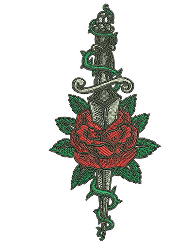 Embroidery Design: Gypsy Queen Knife 2.97w X 6.42h
