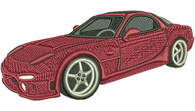 Embroidery Design: Red Sports Car Lg 4.52w X 2.12h
