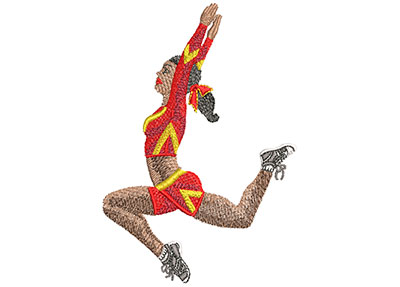 Embroidery Design: Cheerleading Jump Lg 2.95w X 4.00h