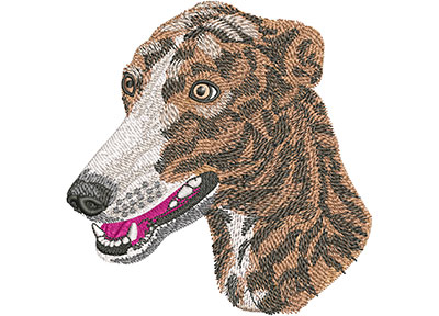 Embroidery Design: Greyhound Lg 4.39w X 4.51h