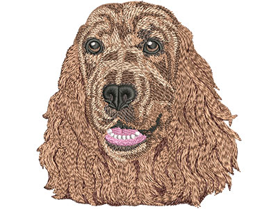 Embroidery Design: Cocker Spaniel Face Lg 4.42w X 4.47h