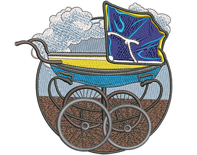 Embroidery Design: Baby Buggy Lg 4.50w X 4.37h