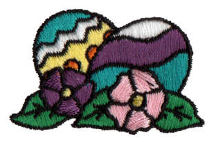 Embroidery Design: Easter Eggs1.74" x 1.15"