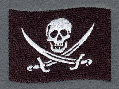 Embroidery Design: Pirate Flag3.51w X 2.67h