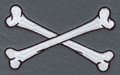 Embroidery Design: Crossed Bones Large4.78w X 2.89h