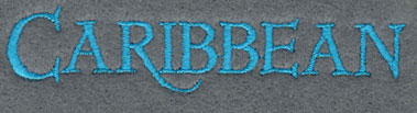 Embroidery Design: Caribbean 3.81w X 0.84h