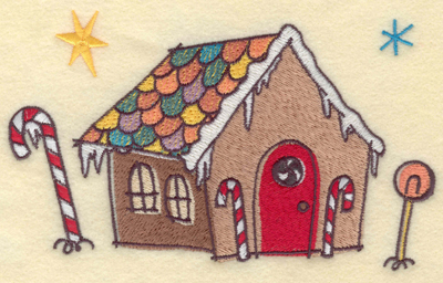Embroidery Design: Gingerbread House6.75w X 3.94h