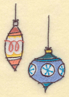 Embroidery Design: Christmas Ornaments 2.76w X 3.94h