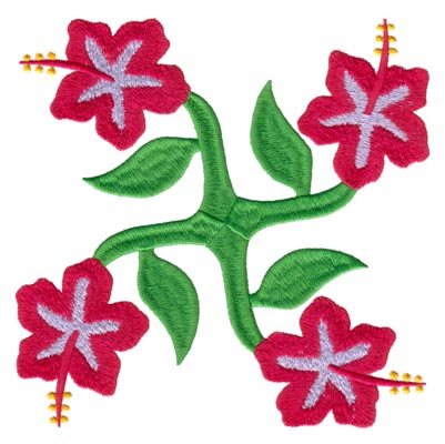 Embroidery Design: Hawaiian Quilt B (large)6.57" x 6.59"
