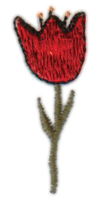 Embroidery Design: Tulip0.74" x 2.00"