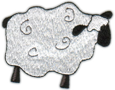 Embroidery Design: Country Lamb3.58" x 2.82"