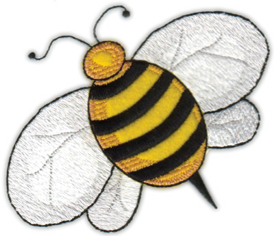 Embroidery Design: Country Bee (Applique)4.90" x 4.20"