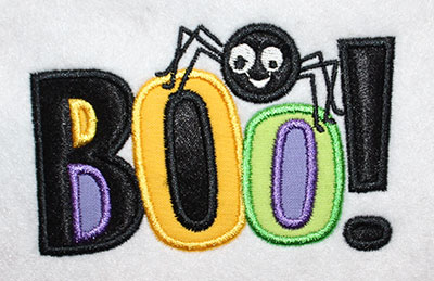 boo applique free embroidery design