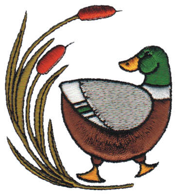 Embroidery Design: Duck2.75" x 3.02"