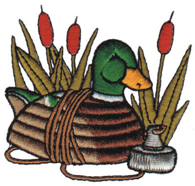 Embroidery Design: Decoy Duck3.00" x 2.85"