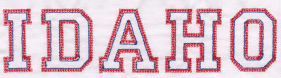 Embroidery Design: Idaho Name1.94" x 7.95"