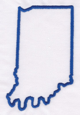 Embroidery Design: Indiana Outline4.24" x 2.65"