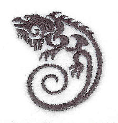 Embroidery Design: Iguana 1.69w X 1.91h