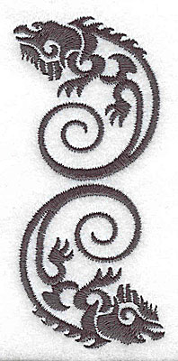 Embroidery Design: Iguana two 1.69w X 3.85h