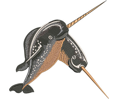 Embroidery Design: Narwhals Lg 5.50w X 5.48h