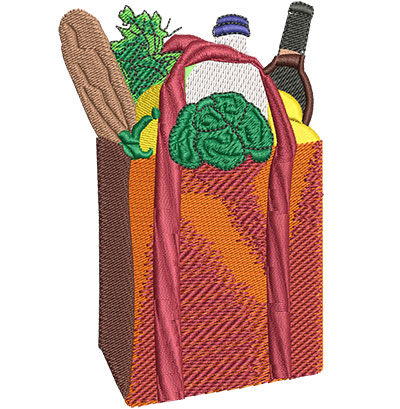 Embroidery Design: Grocery Bag Lg 2.95w X 4.51h