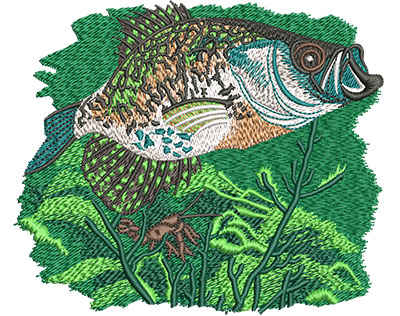 Embroidery Design: Crappie Branch Lg 5.94w X 5.07h