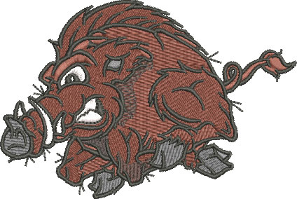 Embroidery Design: Wild Boar Lg 4.42w X 2.97h