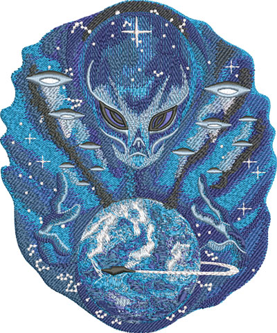 Embroidery Design: Alien Master Lg 6.54w X 7.86h