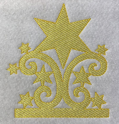 Embroidery Design: Christmas Trapunto Star  4.51w X 5.02h