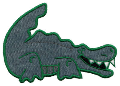 Embroidery Design: Alligator Applique4.36" x 3.04"
