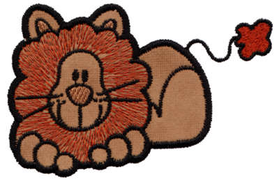 Embroidery Design: Lion Applique3.97" x 2.65"