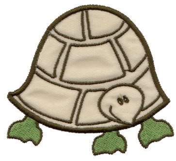 Embroidery Design: Turtle Applique3.34" x 3.02"