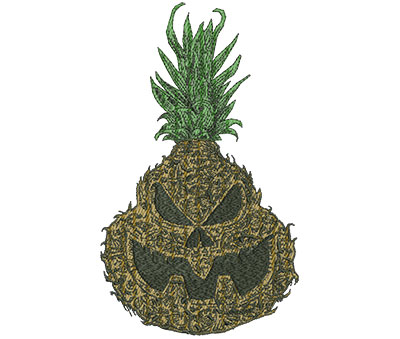 Embroidery Design: Jackolantern Pineapple Realistic Lg 5.37w X 9.00h