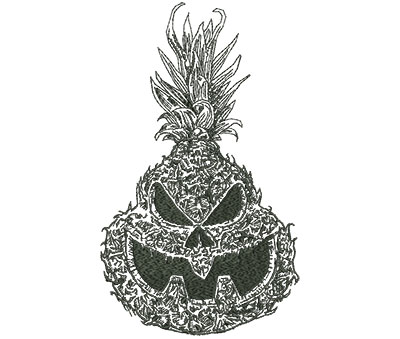 Embroidery Design: Jackolantern Pineapple Outline Lg 5.37w X 9.00h
