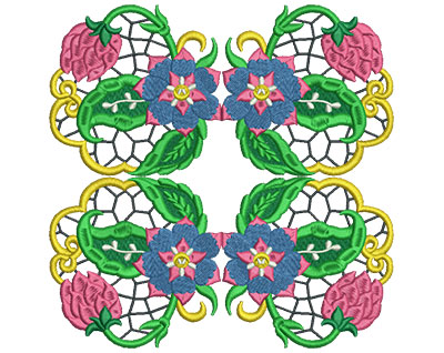 Embroidery Design: Jacobean Block 2 7.04w X 7.02h