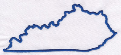 Embroidery Design: Kentucky Outline2.67" x 5.92"