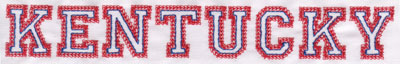 Embroidery Design: Kentucky Name1.11" x 8.02"