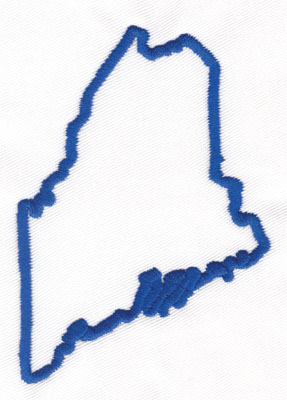 Embroidery Design: Maine Outline3.69" x 2.57"