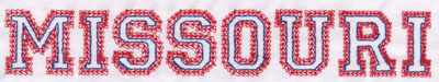 Embroidery Design: Missouri Name1.30" x 8.00"