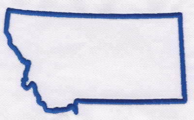 Embroidery Design: Montana Outline2.57" x 4.42"
