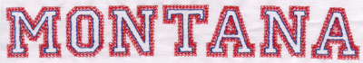 Embroidery Design: Montana Name1.22" x 7.99"